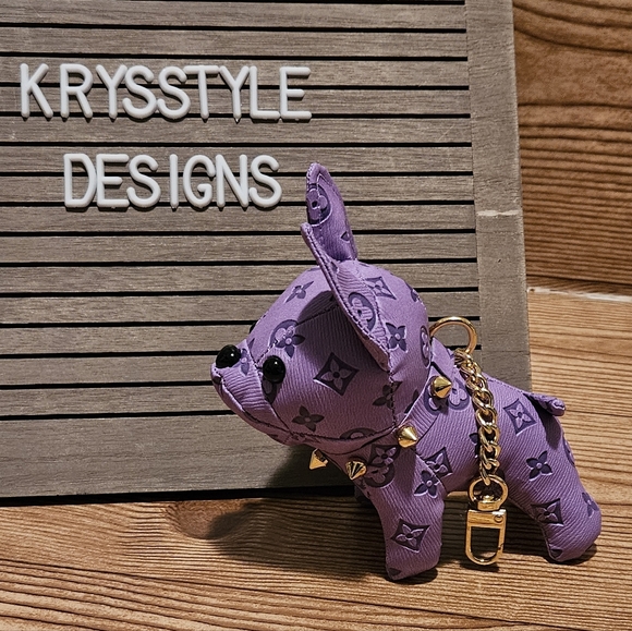 Source Unknown Accessories - Purple Pup Bag Charm Keychain – Designer Inspired Dog Accessory